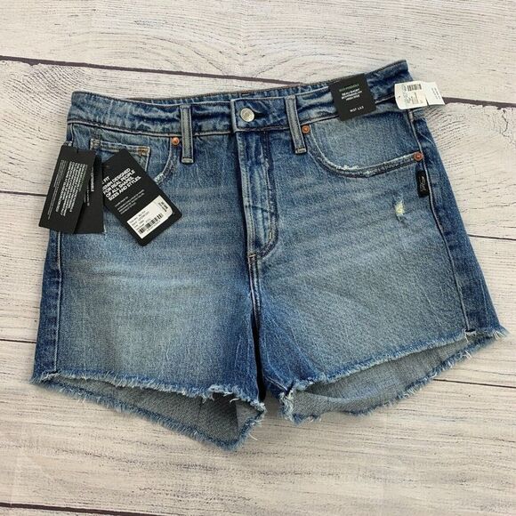 Silver Jeans Womens sz 27 Beau Shorts Boyfriend Fit High Rise 3.5" Inseam New NW - Picture 1 of 9